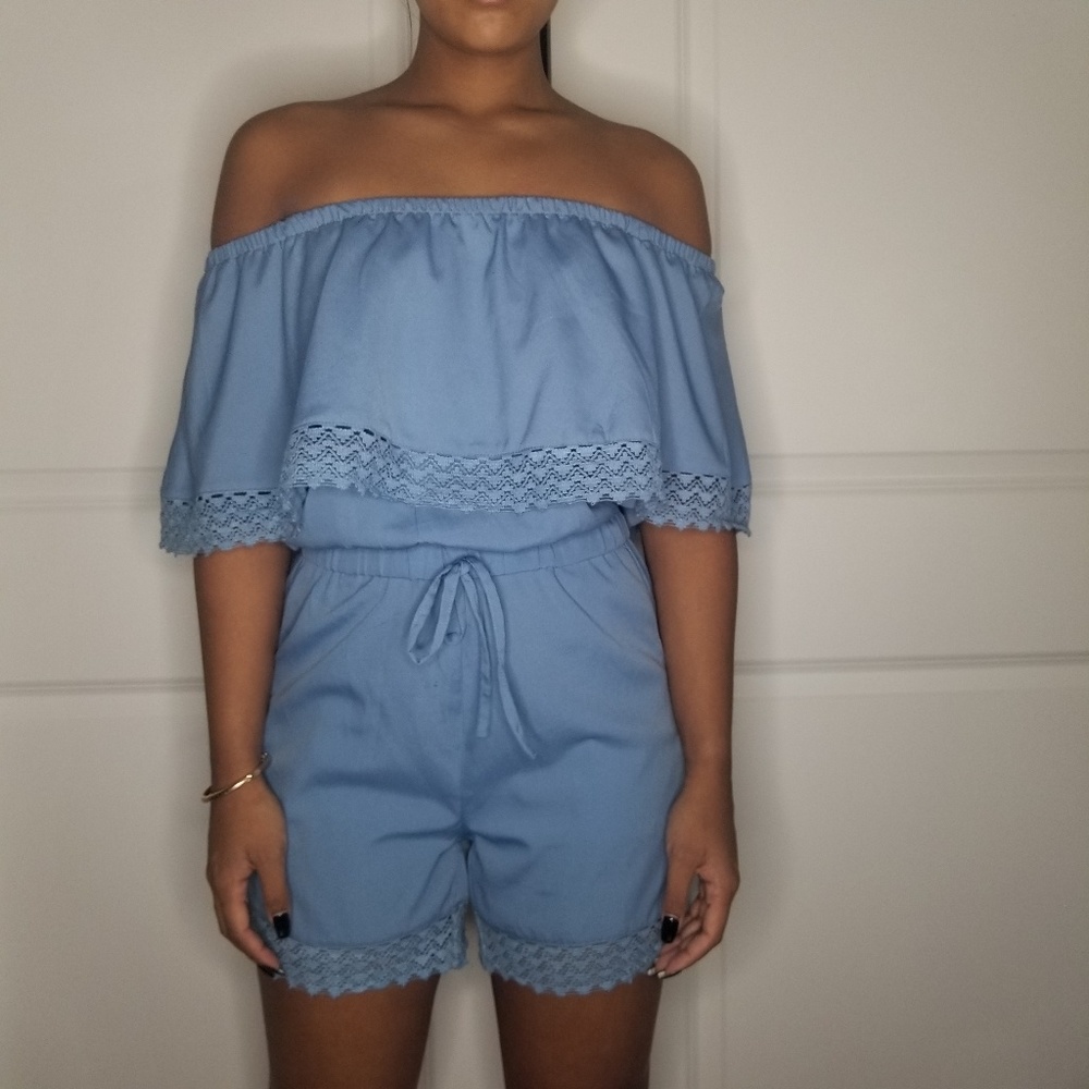 Off shoulder romper